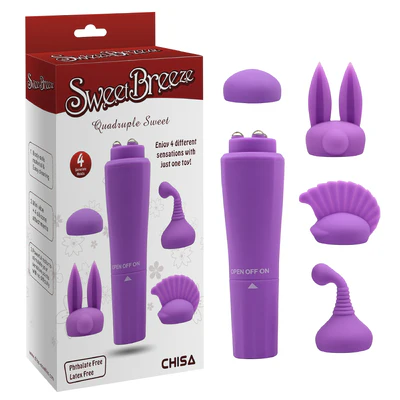 Chisa / Sweet Breeze – Vibrador 4 En 1 De Viaje - Morado